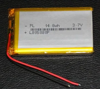 Free shipping 1pcs 805080 3.7v 4000mah superior quality polymer lithium rechargeable battery li-po battery for Mp3 Power bank
Free shipping 1pcs 805080 3.7v 4000mah superior quality polymer lithium rechargeable battery li-po battery for Mp3 Power bank