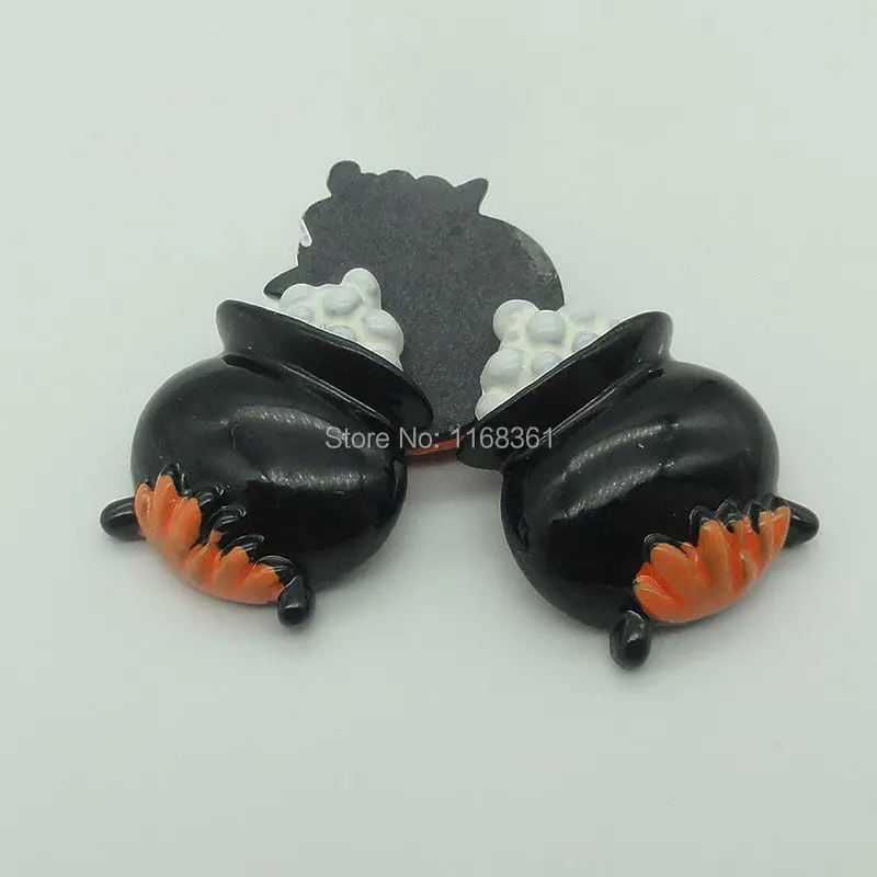 1pcs/lot resin flat back Halloween Magic jar 29mm Cabochons Scrapbooking Hair Bow Center DIY Christmas decration C105-6