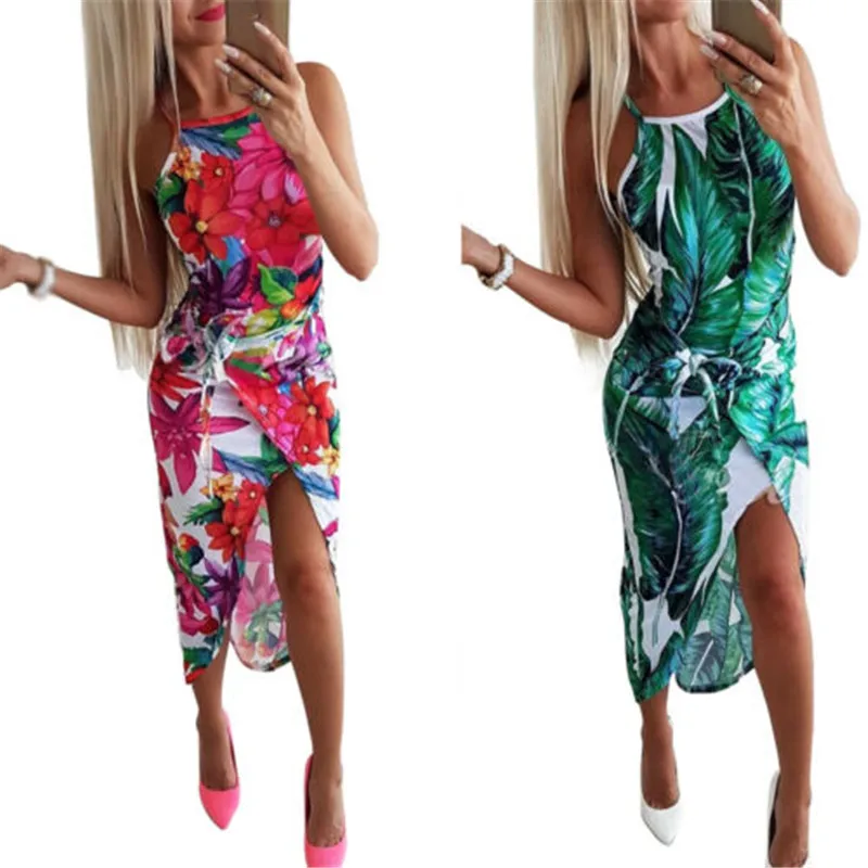 Womens Ladies Dress Female Boho Floral Mini Short Dress Sexy Leaves Printed Elegant Irregular Split Dresses Party Beach Sundress
Womens Ladies Dress Female Boho Floral Mini Short Dress Sexy Leaves Printed Elegant Irregular Split Dresses Party Beach Sundress