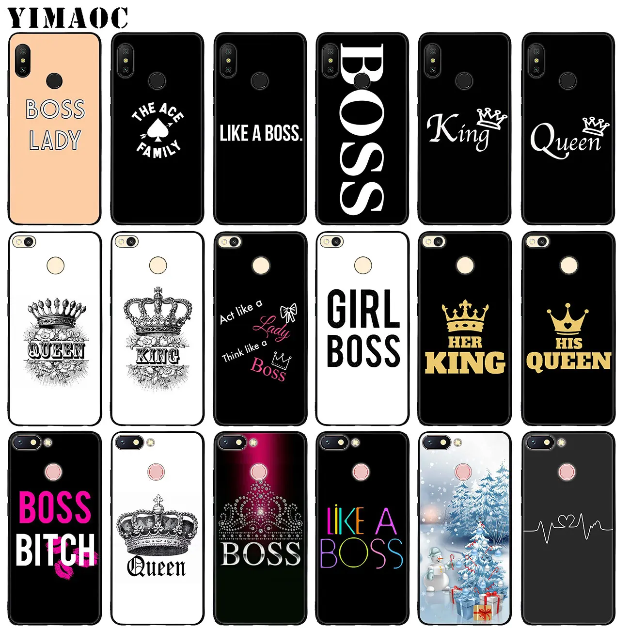 YIMAOC boss King queen Soft Silicone Phone Case for Xiaomi Mi 9 8 A2 Lite A1 6 pocophone f1 MAX 3 Black flower mi9 mi8 mia2
YIMAOC boss King queen Soft Silicone Phone Case for Xiaomi Mi 9 8 A2 Lite A1 6 pocophone f1 MAX 3 Black flower mi9 mi8 mia2