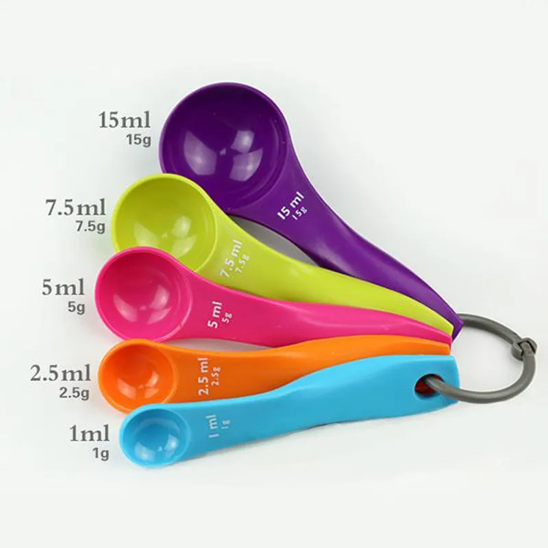 Hot Sale 5 Pcs/Set Different Sizes Colorful Charming Measuring Spoons Set Kitchen Tools Utensils Cream Cooking Baking Spoon Tool
Hot Sale 5 Pcs/Set Different Sizes Colorful Charming Measuring Spoons Set Kitchen Tools Utensils Cream Cooking Baking Spoon Tool