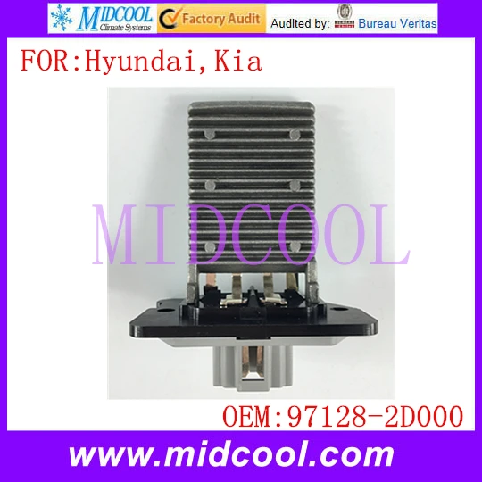 New Blower Motor Resistor Regulator use OE NO. 97128-2D000 971282D000 for Hyundai Kia
New Blower Motor Resistor Regulator use OE NO. 97128-2D000 971282D000 for Hyundai Kia