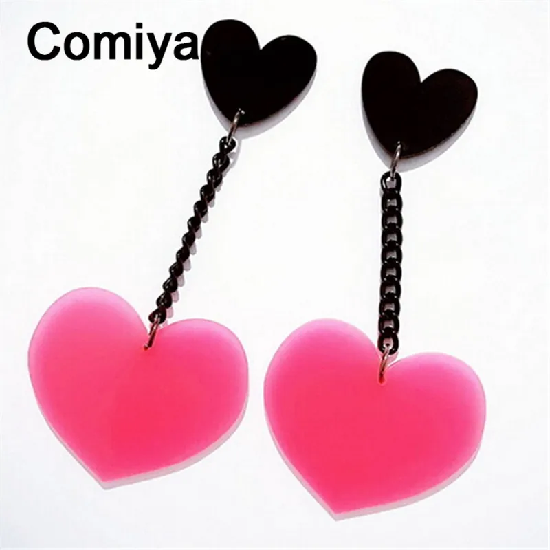 Black pink hearts long drop earrings brincos femme fashion jewelry pendientes boucle d'oreille women perlas earring brinco cc
Black pink hearts long drop earrings brincos femme fashion jewelry pendientes boucle d'oreille women perlas earring brinco cc