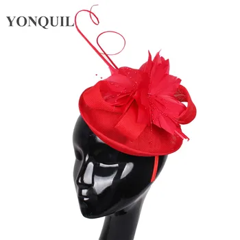 High quality 15colors red feather fascinator imitation sinamay fascinators wedding hair accessories party hats bridal headpieces
High quality 15colors red feather fascinator imitation sinamay fascinators wedding hair accessories party hats bridal headpieces