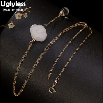 Uglyless 100% Natural Jade Cloud Necklaces for Women Water Drop Crystal Pendants + Chains 14K Filled Gold 9K Gold Jewelry Ethnic
Uglyless 100% Natural Jade Cloud Necklaces for Women Water Drop Crystal Pendants + Chains 14K Filled Gold 9K Gold Jewelry Ethnic
