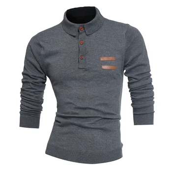 

Sweater Solid Color Men 2018 Male Brand Casual Slim High Quality Sweaters Men Hedging Turndown Collar Men'S Sweater XXXL