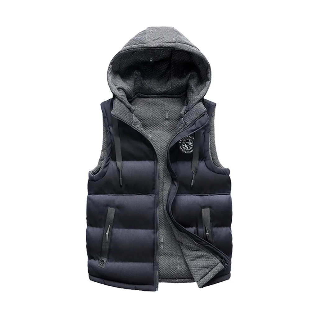 JOYCODIN 2019 new men's clothing down cotton vest fall winter dress casual hooded vest jacket warm double-sided wear
JOYCODIN 2019 new men's clothing down cotton vest fall winter dress casual hooded vest jacket warm double-sided wear
