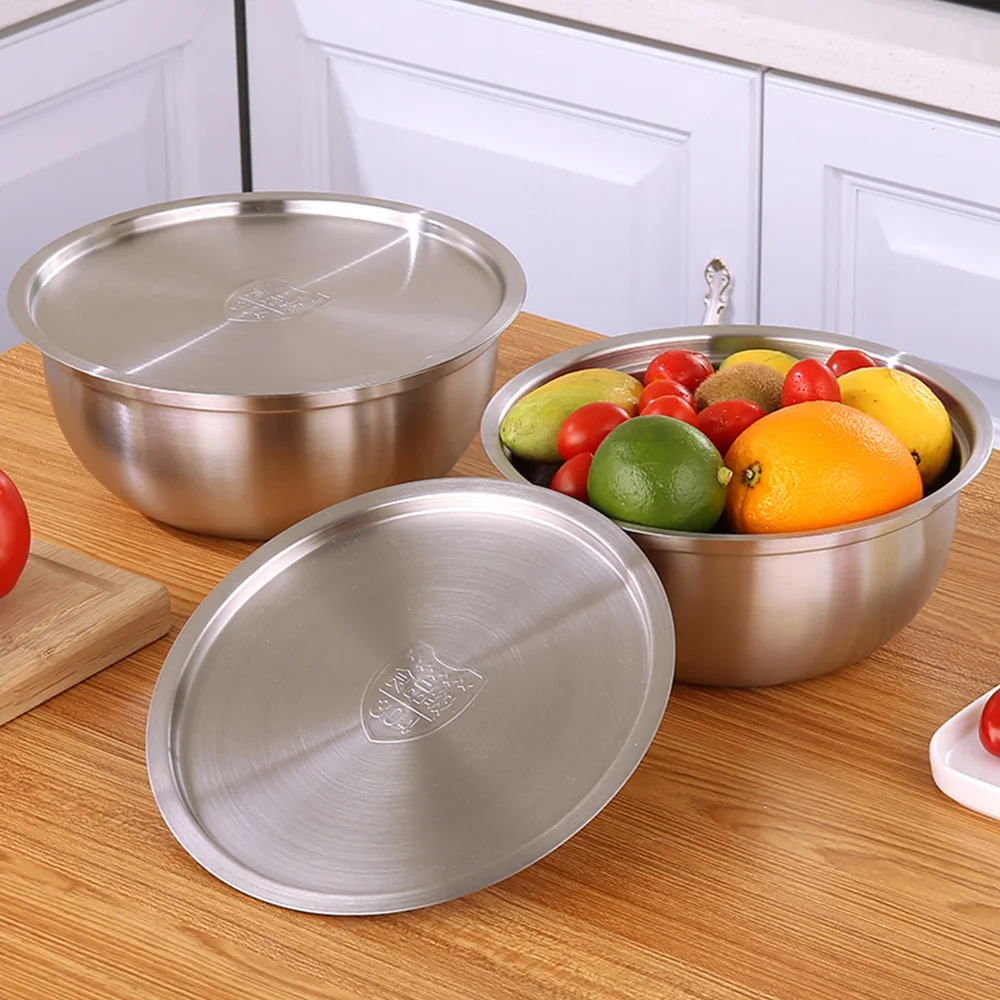 304 stainless steel basin household thickened with lid basin round stainless steel basin and noodle filling bowl
304 stainless steel basin household thickened with lid basin round stainless steel basin and noodle filling bowl