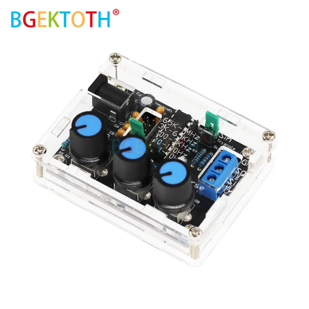 XR2206 Black Function Signal Generator DIY Kit Sine/Triangle/ Square Output 1HZ-1MHZ
XR2206 Black Function Signal Generator DIY Kit Sine/Triangle/ Square Output 1HZ-1MHZ