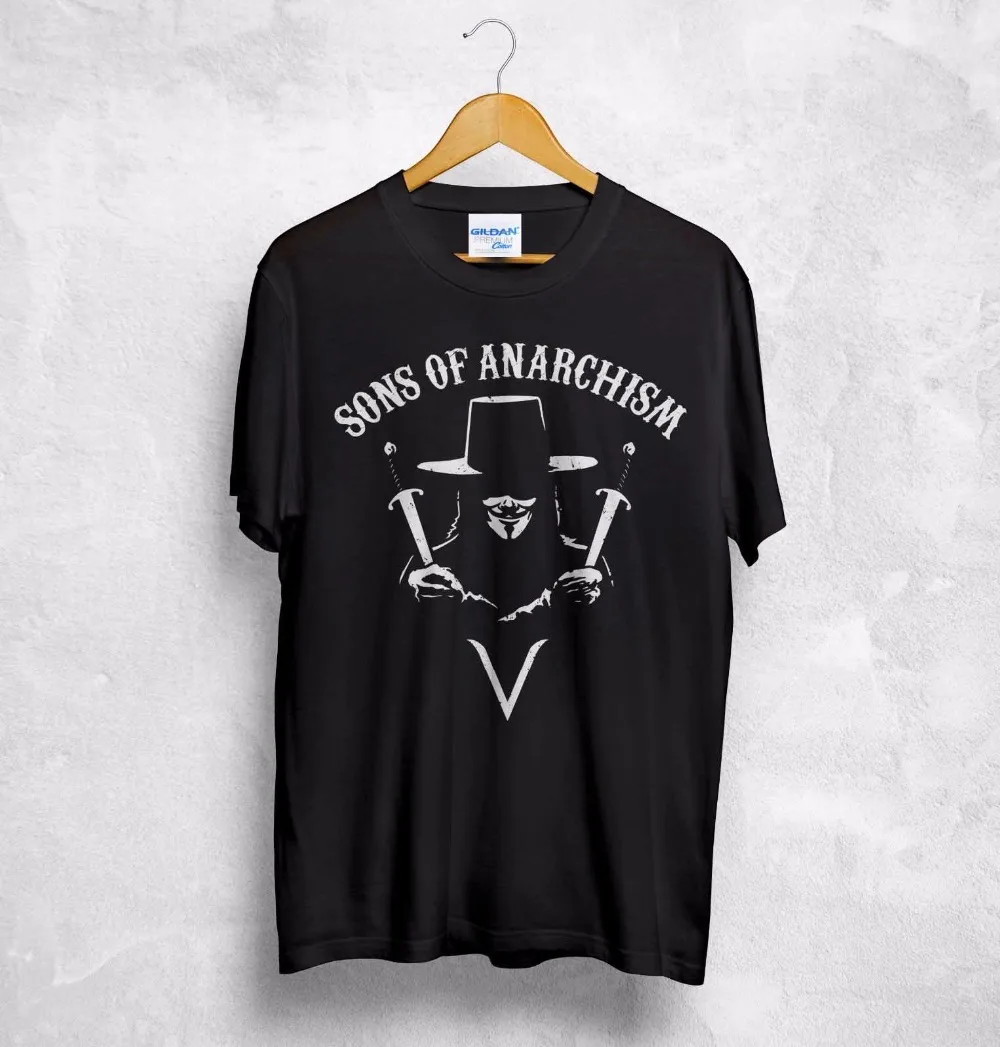 O-Neck Tee Shirt Sons Of Anarchism T Shirt Top Anarchy Anonymous 4Chan Hacktivism V For Vendetta men Cool T shirt
O-Neck Tee Shirt Sons Of Anarchism T Shirt Top Anarchy Anonymous 4Chan Hacktivism V For Vendetta men Cool T shirt