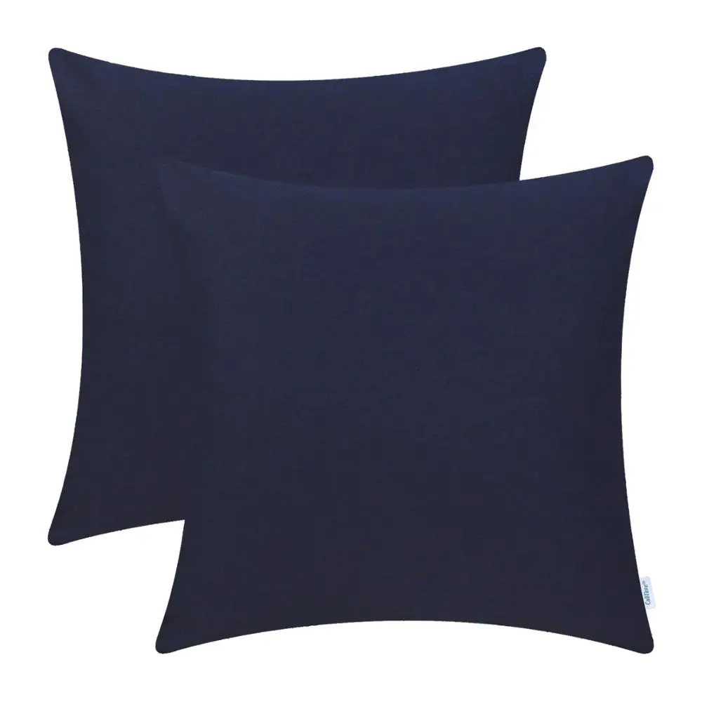 CaliTime Pack of 2 High Class Cushion Cover for Sofa Bed Bedding Thick Two Tone Texture Both Sides 18 X 18 Inches Dark Navy
CaliTime Pack of 2 High Class Cushion Cover for Sofa Bed Bedding Thick Two Tone Texture Both Sides 18 X 18 Inches Dark Navy