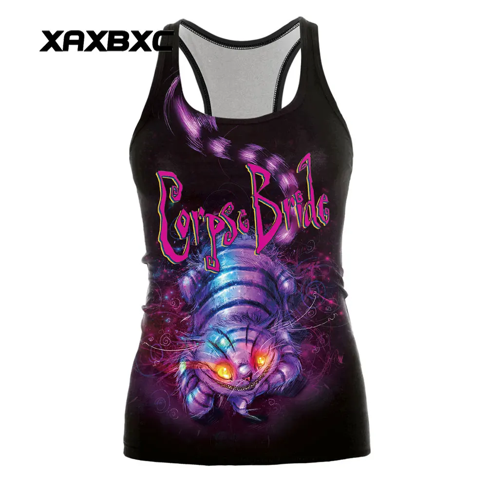 XAXBXC 007 Summer Sexy Girl Sleeveles Tank Tops Alice in Wonderland Cheshire Cat Prints Elastic Slim Fitness Women Top Vest
XAXBXC 007 Summer Sexy Girl Sleeveles Tank Tops Alice in Wonderland Cheshire Cat Prints Elastic Slim Fitness Women Top Vest
