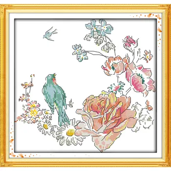 The Bird and Roses Flower Chinese Cross Stitch Kits Counted Cross Stitch Patterns Kit DMC Embroidery Floss Home Decor
The Bird and Roses Flower Chinese Cross Stitch Kits Counted Cross Stitch Patterns Kit DMC Embroidery Floss Home Decor