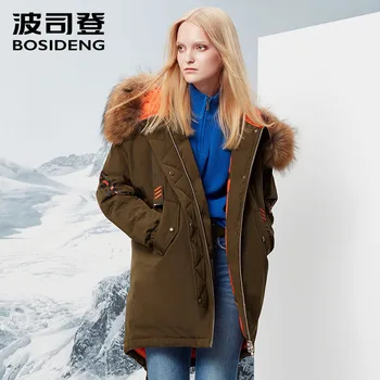 BOSIDENG women's MID-long down jacket winter thicken down parka loose waterproof high quality natural fur collar B70142156
BOSIDENG women's MID-long down jacket winter thicken down parka loose waterproof high quality natural fur collar B70142156