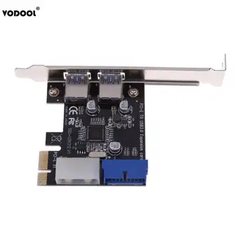 VODOOL USB 3.0 PCI-E Expansion Card External 2 Port USB3.0 + Internal 19pin Header PCIe Card 4pin IDE Power Connector Dropship
VODOOL USB 3.0 PCI-E Expansion Card External 2 Port USB3.0 + Internal 19pin Header PCIe Card 4pin IDE Power Connector Dropship