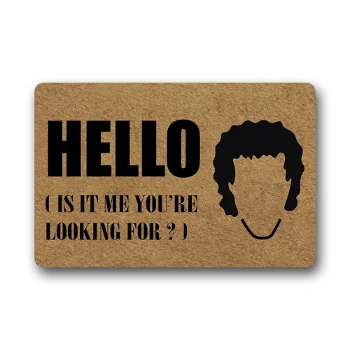 Door Mat (Hello is It Me You're Looking for) Doormat in Here Entrance Floor Mat Funny Doormat Home and Office Decorative
Door Mat (Hello is It Me You're Looking for) Doormat in Here Entrance Floor Mat Funny Doormat Home and Office Decorative