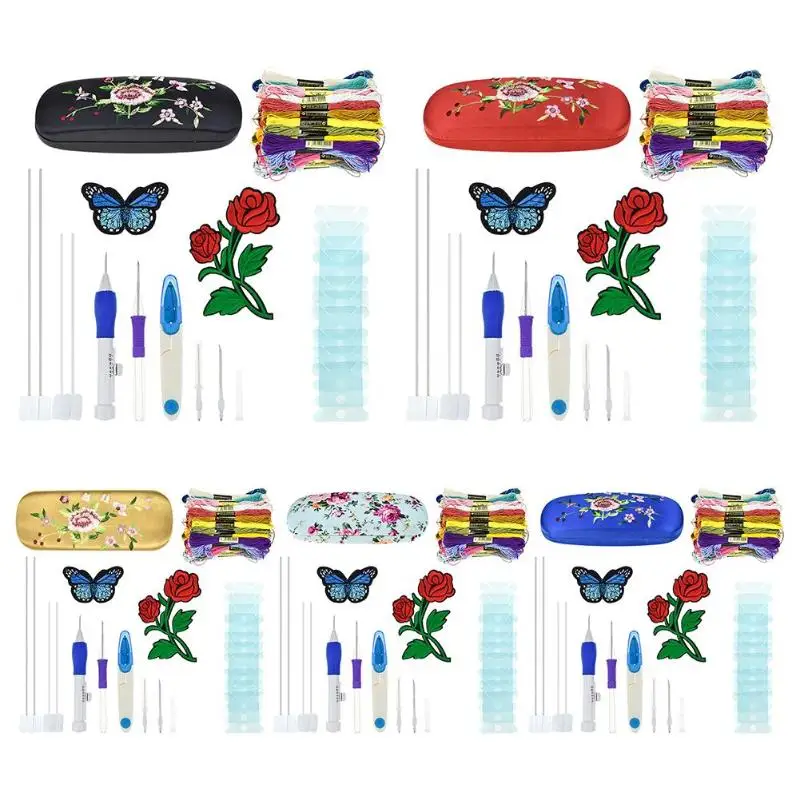 New Magic Embroidery Pen Punch Needles Set Needle Scissors Thread Flower Patterns Kit Knitting Sewing Tool for Women DIY Tools
New Magic Embroidery Pen Punch Needles Set Needle Scissors Thread Flower Patterns Kit Knitting Sewing Tool for Women DIY Tools