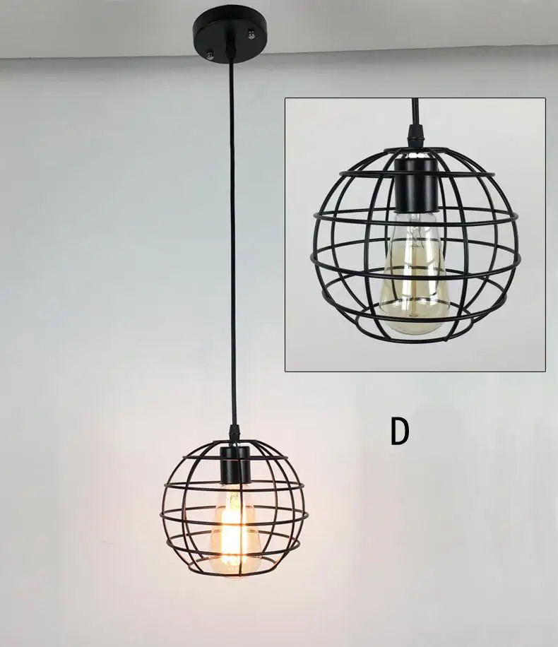 Retro Iron Cage Ceiling Lamp Pendant Lights for Home Decorative Dream E27 LED Bulbs Holder
Retro Iron Cage Ceiling Lamp Pendant Lights for Home Decorative Dream E27 LED Bulbs Holder