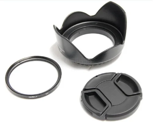 3in1 1set Digital Camera 55mm Lens Cap + 55mm Lens Hood+ 55mm UV Filter For SONY a33 HX300 HX400 H400 A57 A65 18-55 18-70 55-20
3in1 1set Digital Camera 55mm Lens Cap + 55mm Lens Hood+ 55mm UV Filter For SONY a33 HX300 HX400 H400 A57 A65 18-55 18-70 55-20