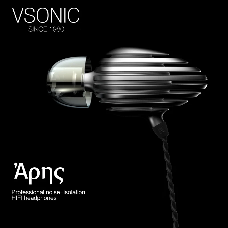 VSONIC ARES GR08 Hi Fi наушники вкладыши Шум изоляции бас для Moblile телефон углеродных