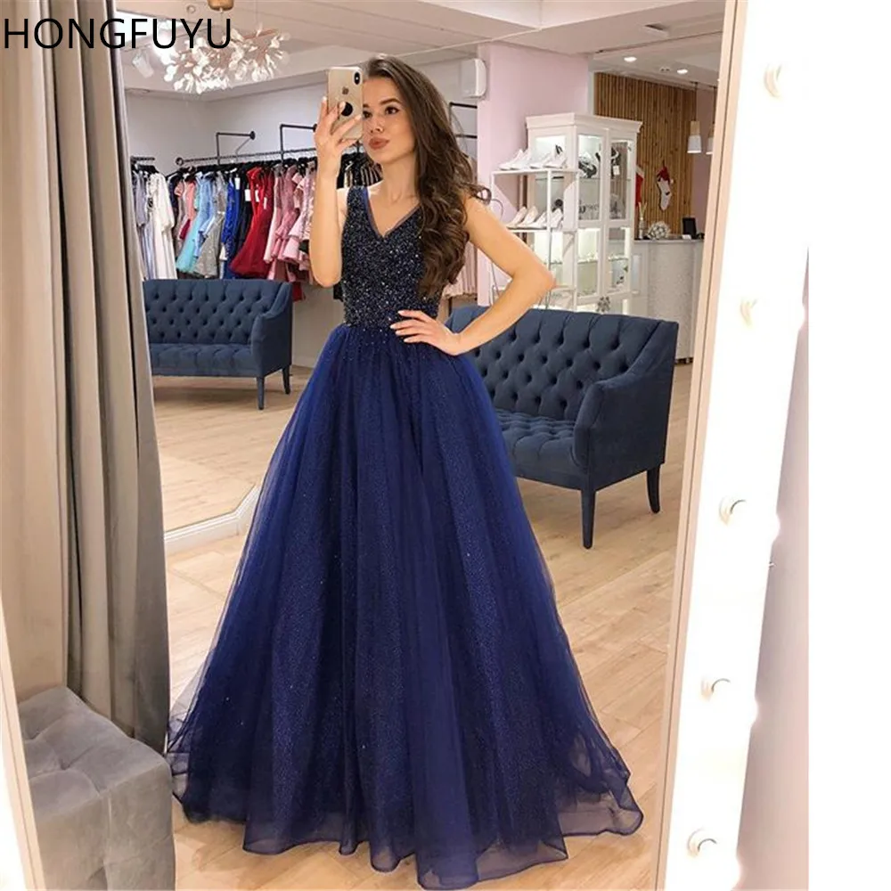 HONGFUYU Sparkly Beaded Prom Dresses A-line Sequins Tulle robe de soiree Formal Party Gowns Lace Up Corset Evening Dress Train 
HONGFUYU Sparkly Beaded Prom Dresses A-line Sequins Tulle robe de soiree Formal Party Gowns Lace Up Corset Evening Dress Train