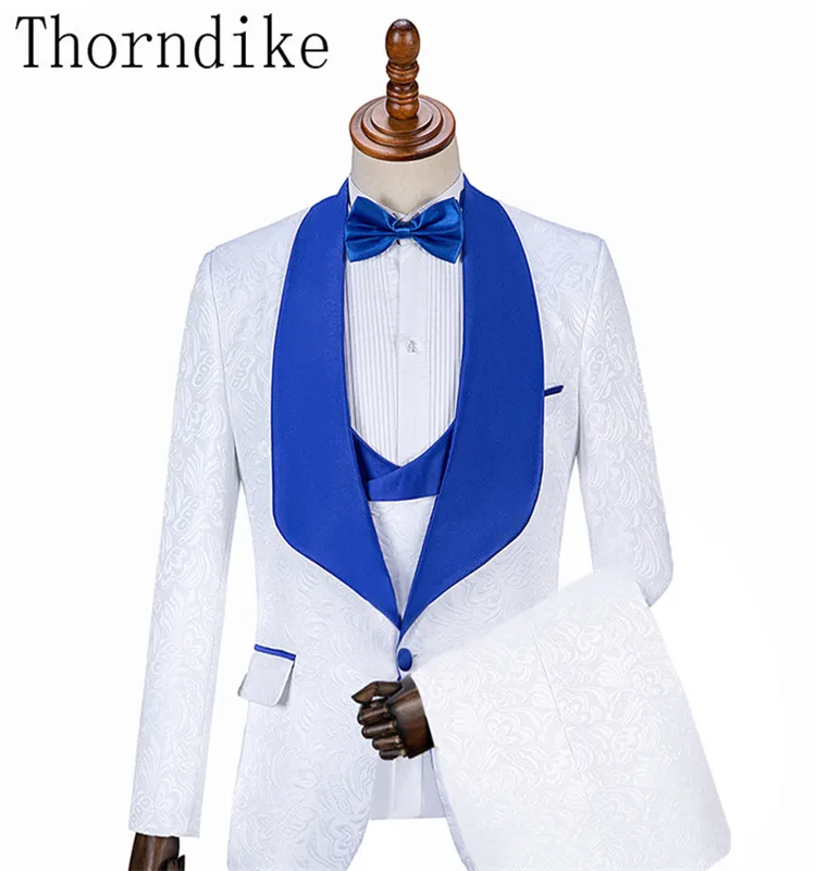 Thorndike Men Suits Design White Jacquard Men Suit Shawl Lapel Tuxedo Formal Groom Blazer Slim Fit 3 Piece Suit Men For Wedding
Thorndike Men Suits Design White Jacquard Men Suit Shawl Lapel Tuxedo Formal Groom Blazer Slim Fit 3 Piece Suit Men For Wedding