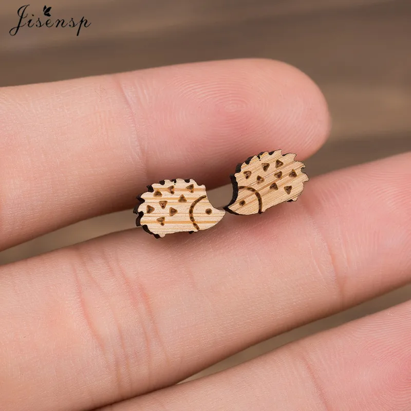 Jisensp New Engraved Animal Hedgehog Stud Earrings Wooden Fox Rabbit Post Earring for Women Everyday Jewelry pendientes mujer
Jisensp New Engraved Animal Hedgehog Stud Earrings Wooden Fox Rabbit Post Earring for Women Everyday Jewelry pendientes mujer