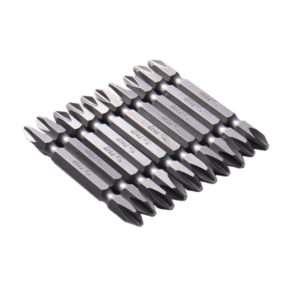 10Pcs/Set 65mm Double-Sided Electric Screwdriver Bit Set Bits Hex Shank Magnetic Alloy Steel For Cross Head Screwdriver
10Pcs/Set 65mm Double-Sided Electric Screwdriver Bit Set Bits Hex Shank Magnetic Alloy Steel For Cross Head Screwdriver