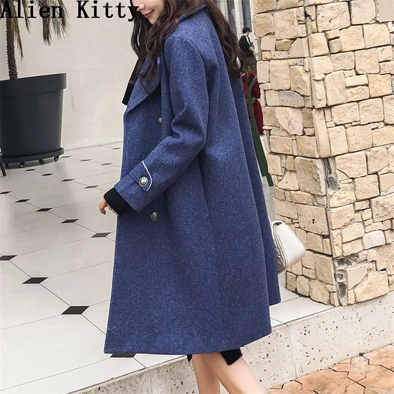 Alien Kitty Woolen Cotton Comfortable Warm Double Breasted Solid Soft Female Coats Solid Simple Fresh Fashion Winter Women Coat
Alien Kitty Woolen Cotton Comfortable Warm Double Breasted Solid Soft Female Coats Solid Simple Fresh Fashion Winter Women Coat