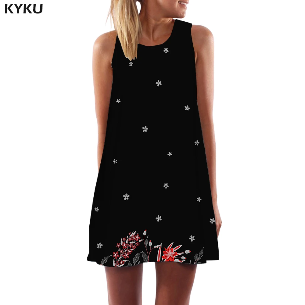 KYKU Flower Dress Women Leaf 3d Print Black Beach Space Sundress Gothic Party Womens Clothing Casual Ladies Large Sizes Femme
KYKU Flower Dress Women Leaf 3d Print Black Beach Space Sundress Gothic Party Womens Clothing Casual Ladies Large Sizes Femme