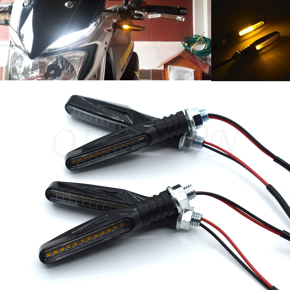 Universal Motorcycle LED Flexible Flow Steering Signal Indicator Amber Light For Kawasaki ZX-6 W800 ZZR600 ZXR400 ER-5 Z750S
Universal Motorcycle LED Flexible Flow Steering Signal Indicator Amber Light For Kawasaki ZX-6 W800 ZZR600 ZXR400 ER-5 Z750S