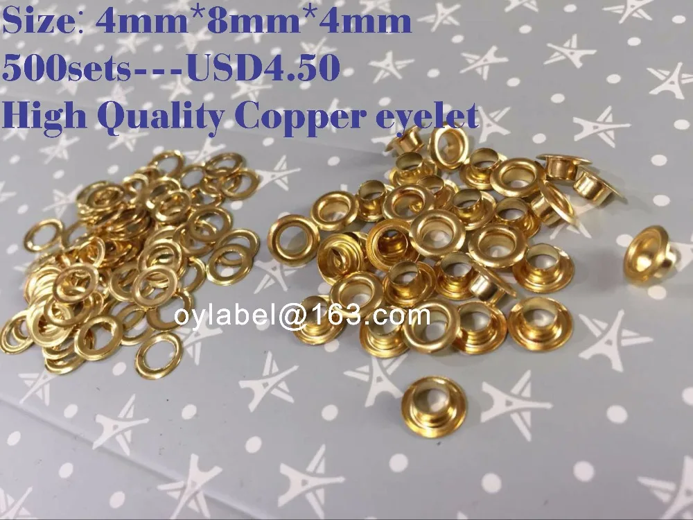 500set 4mm inner diameter copper eyelets buttons clothes accessory bandbag findings/ gold eyelet/black eyelet
500set 4mm inner diameter copper eyelets buttons clothes accessory bandbag findings/ gold eyelet/black eyelet