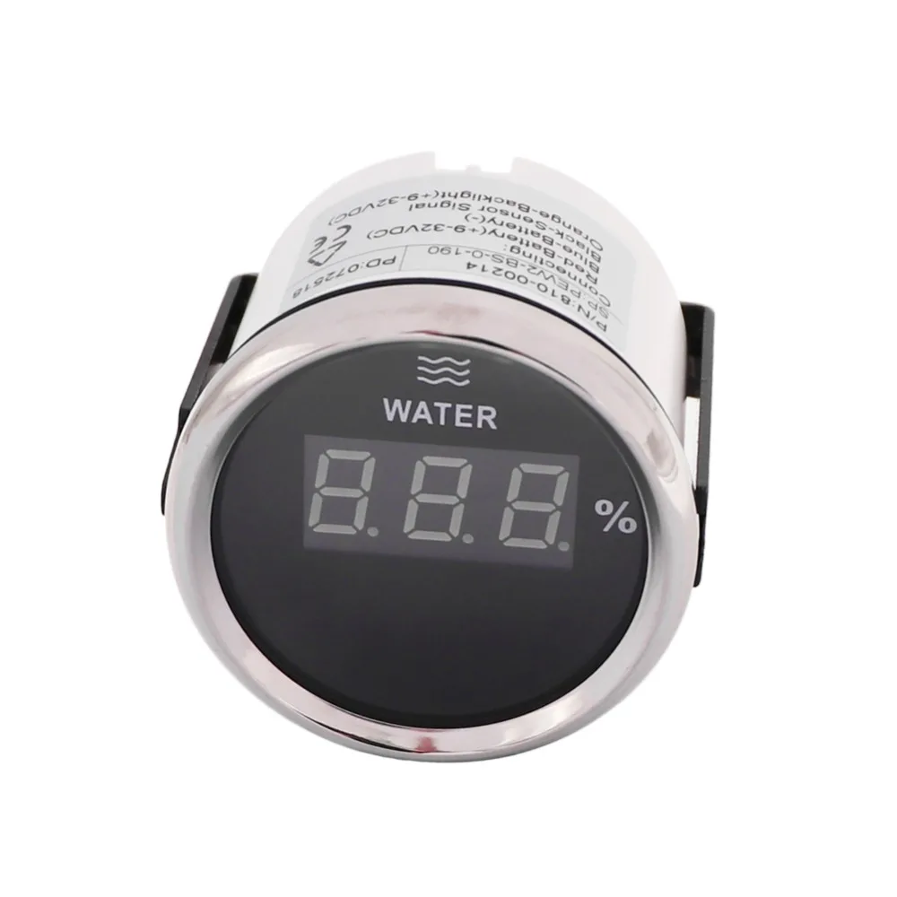 52 mm Steel Bezel Marine Digital Water Level Gauge Car Boat Water Tank Level Indicator with 0~190 ohm / 240~33 ohm Choose
52 mm Steel Bezel Marine Digital Water Level Gauge Car Boat Water Tank Level Indicator with 0~190 ohm / 240~33 ohm Choose