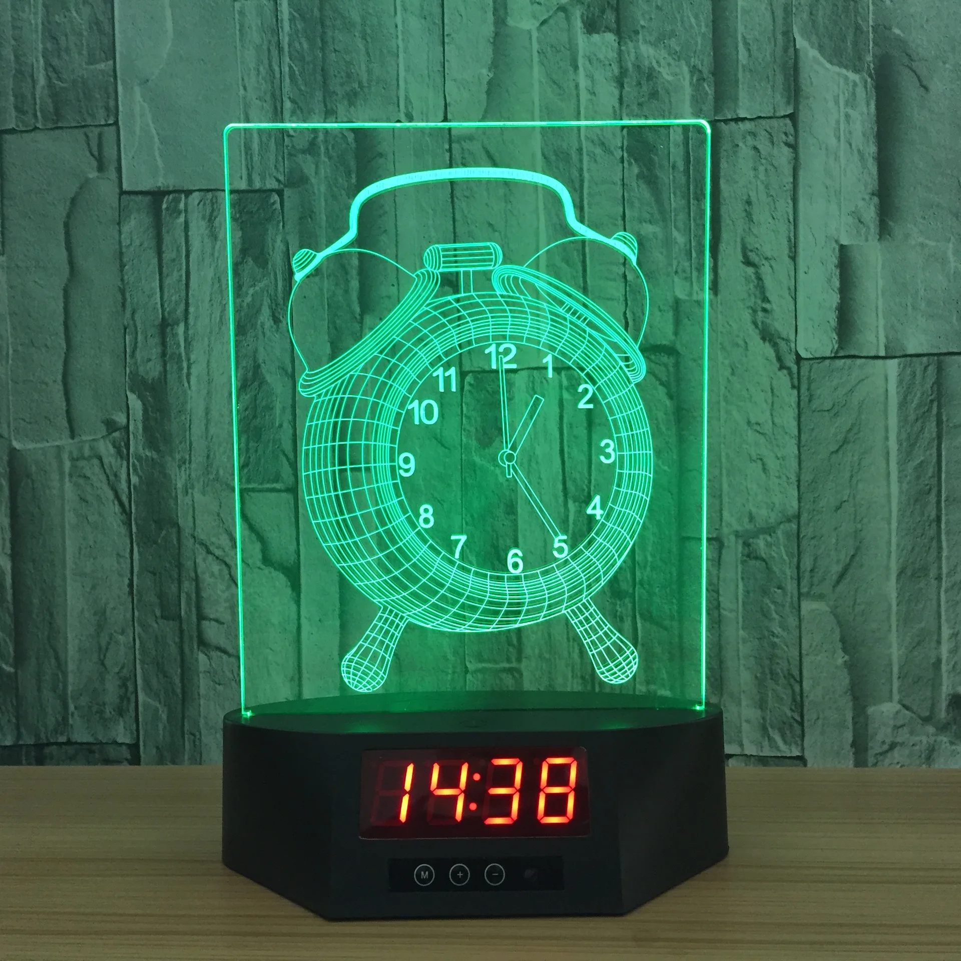 New clock calendar 3D model Multicolored visual stereoscopic LED remote control seven color creative products gift Y67
New clock calendar 3D model Multicolored visual stereoscopic LED remote control seven color creative products gift Y67