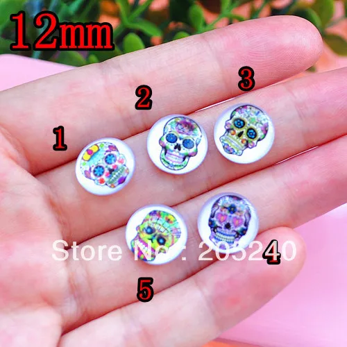 very hot and kawaii flat back sugar skull glass cabochons for Jewelry setting 100pcs mixed 5 styles 12mm
very hot and kawaii flat back sugar skull glass cabochons for Jewelry setting 100pcs mixed 5 styles 12mm