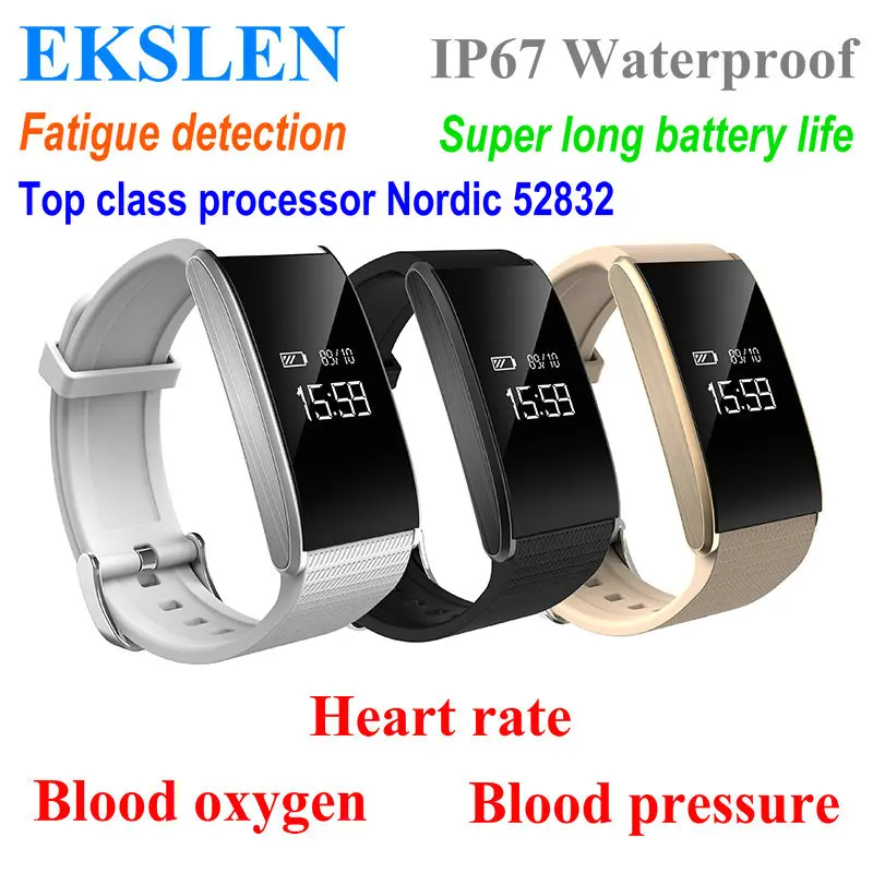 Смарт-браслет EKSLEN A58 кровяное давление пульсометр обнаружение усталости IP67
