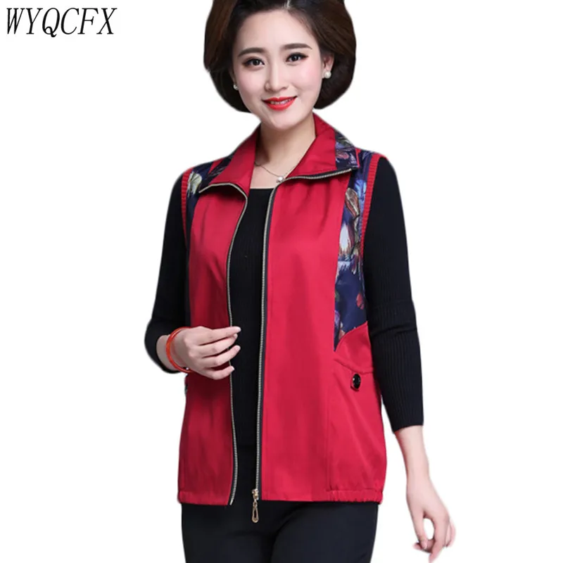 Plus Size 5XL Vest Women Coat Spring Autumn Middle-aged Thin Casual Waistcoat Sleeveless Jacket Printed Short Elegant Clothing
Plus Size 5XL Vest Women Coat Spring Autumn Middle-aged Thin Casual Waistcoat Sleeveless Jacket Printed Short Elegant Clothing