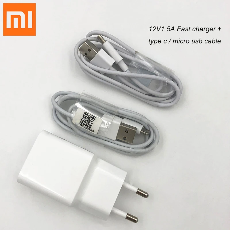 Original Xiaomi EU Quick 3.0 fast Charger Adapter Micro TYPE C USB cbale For Mi 8 4 5 5s 6 Max Mix 3 A2 Redmi Note 4 5 4X 6 pro
Original Xiaomi EU Quick 3.0 fast Charger Adapter Micro TYPE C USB cbale For Mi 8 4 5 5s 6 Max Mix 3 A2 Redmi Note 4 5 4X 6 pro