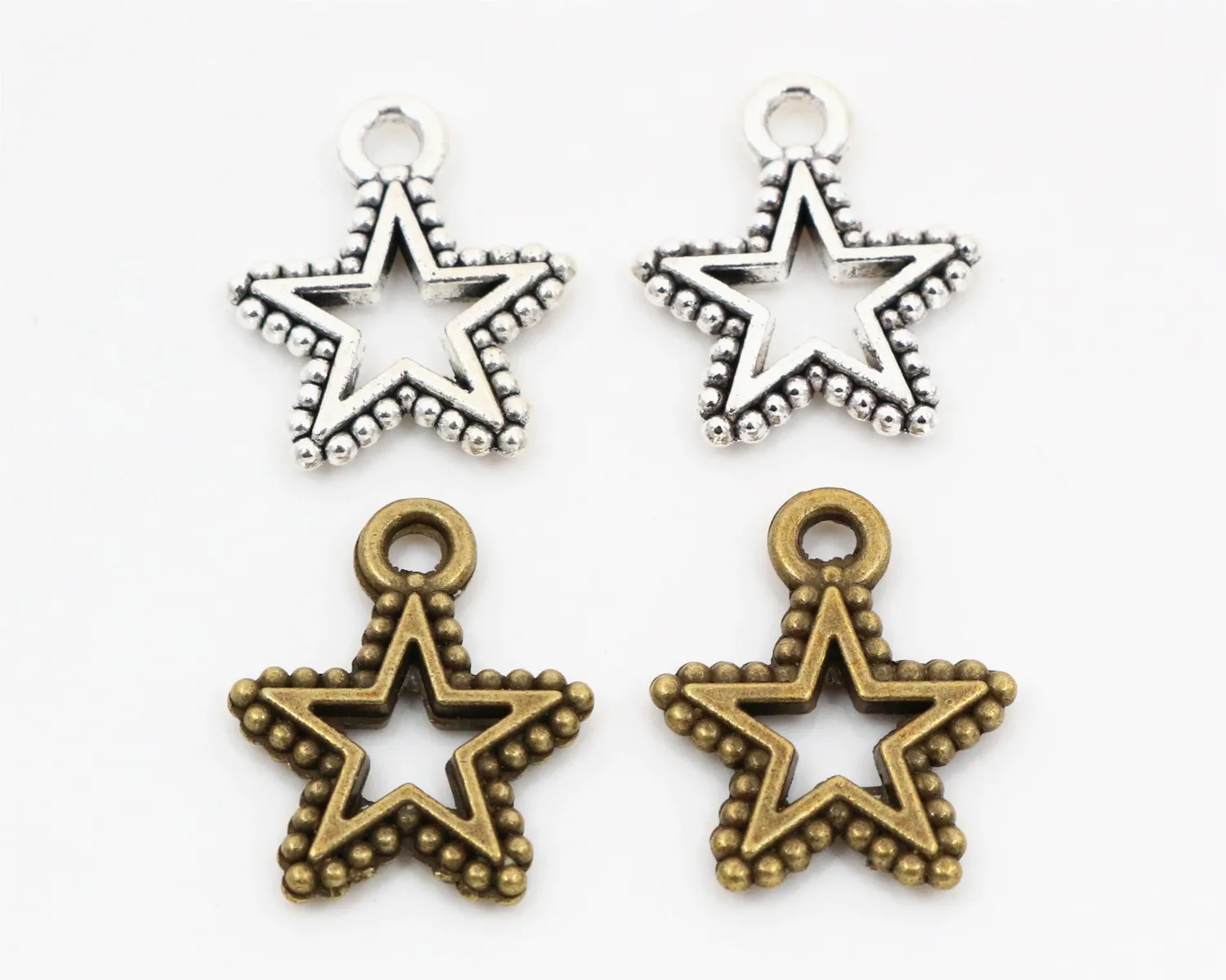 18x14mm 20pcs Antique Bronze and Antique Silver Plated Star Handmade Charms Pendant:DIY for bracelet necklace
18x14mm 20pcs Antique Bronze and Antique Silver Plated Star Handmade Charms Pendant:DIY for bracelet necklace