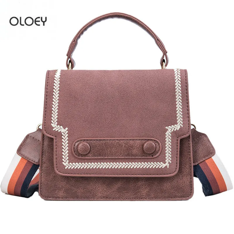 OLOEY Women's Tote Scrub Leather Flap Bag Vintage Shoulder Bag Wide Shoulder Strap Embroidery Line Crossbody Bag handbags
OLOEY Women's Tote Scrub Leather Flap Bag Vintage Shoulder Bag Wide Shoulder Strap Embroidery Line Crossbody Bag handbags