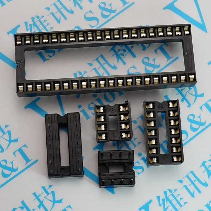 10PCS/LOT IC Block 6P/8P/12P/24P/40P flat foot DIP straight socket chip holder Connector
10PCS/LOT IC Block 6P/8P/12P/24P/40P flat foot DIP straight socket chip holder Connector