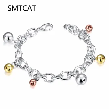 Hot sell popular 925 real silver plated Lucky Bell Triple Color Beads Charm Bracelet for man&women gift Female Bracelet Bileklik
Hot sell popular 925 real silver plated Lucky Bell Triple Color Beads Charm Bracelet for man&women gift Female Bracelet Bileklik