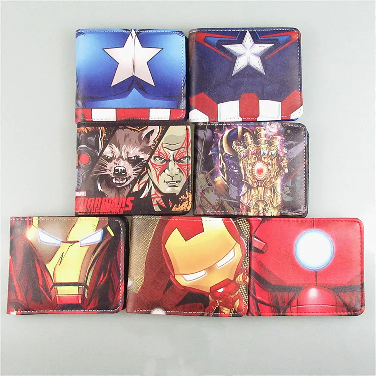 Comics Avengers Iron Man Captain America Thanos Short Wallets Anime Card Holder Purse Cartoon Wallet Birthday Gift
Comics Avengers Iron Man Captain America Thanos Short Wallets Anime Card Holder Purse Cartoon Wallet Birthday Gift