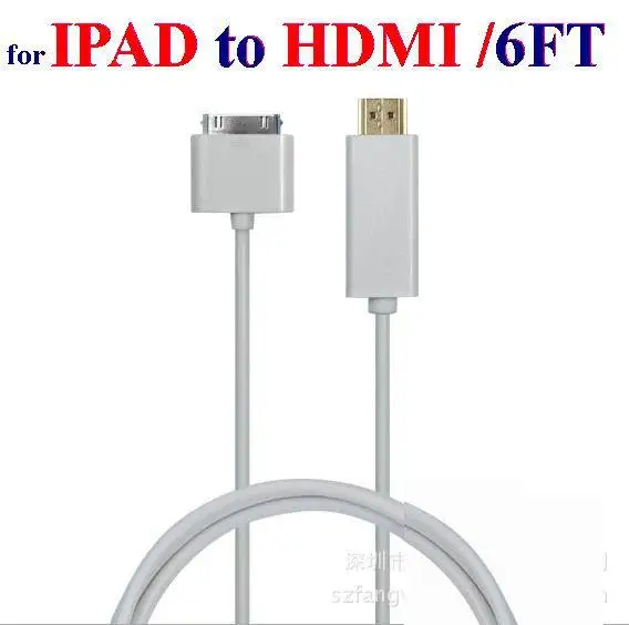 250pcs/lot*FOR ipad to HDMI cable 6FT/1.8M Dock Connector to HDMI HDTV Audio Video Cable Adapter For iPhone 4S iPad 2 3
250pcs/lot*FOR ipad to HDMI cable 6FT/1.8M Dock Connector to HDMI HDTV Audio Video Cable Adapter For iPhone 4S iPad 2 3
