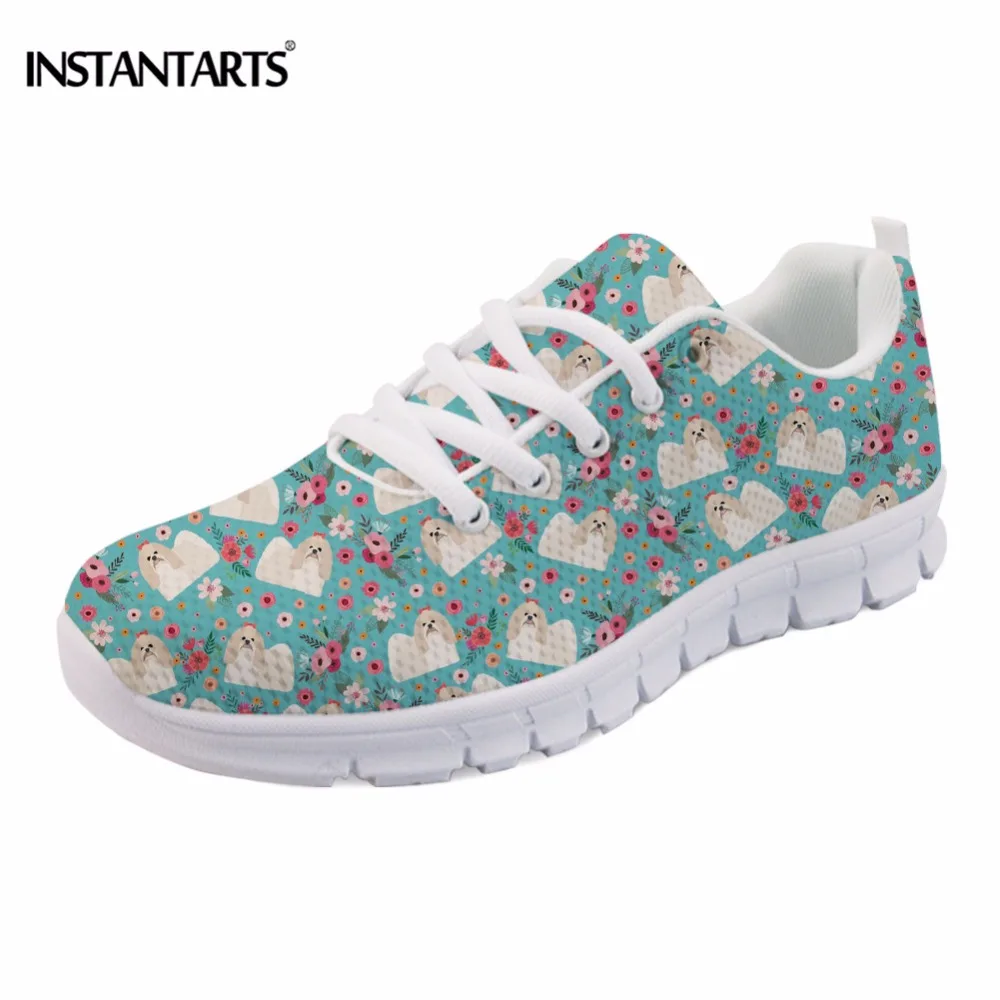 INSTANTARTS Casual Breathable Women Flat Shoes Cute Puppy Shih Tzu Flower Print Female Spring Mesh Flats Shoes Fashion Sneakers
INSTANTARTS Casual Breathable Women Flat Shoes Cute Puppy Shih Tzu Flower Print Female Spring Mesh Flats Shoes Fashion Sneakers