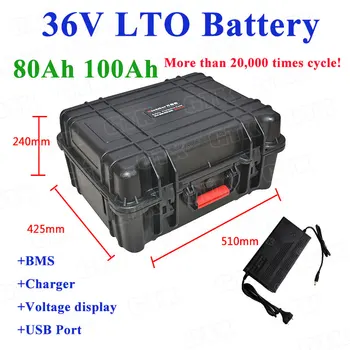 GTK LTO 36V 80Ah 100Ah Lithium Titanate Battery Pack 2.4v cells for 1000w backup power motocycle boat machine +10A Charger
GTK LTO 36V 80Ah 100Ah Lithium Titanate Battery Pack 2.4v cells for 1000w backup power motocycle boat machine +10A Charger