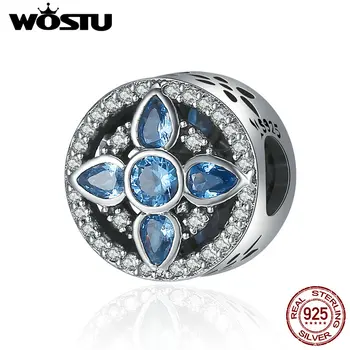 WOSTU Genuine 925 Sterling Silver Crystalized Flower, Blue CZ Beads fit original Charm Bracelets Brand Jewelry Gift CQC385
WOSTU Genuine 925 Sterling Silver Crystalized Flower, Blue CZ Beads fit original Charm Bracelets Brand Jewelry Gift CQC385