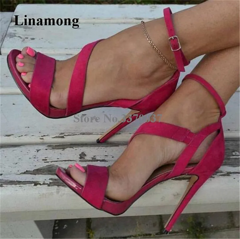 Western Fashion Women Open Toe Suede Leather Stiletto Heel Sandals Ankle Strap High Heel Sandals Dress Heel Wedding Shoes
Western Fashion Women Open Toe Suede Leather Stiletto Heel Sandals Ankle Strap High Heel Sandals Dress Heel Wedding Shoes