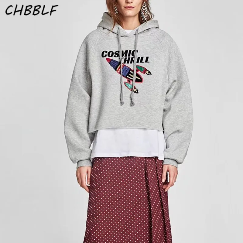 New Spring Europe long Sleeve grey Hooded Sweatshirt Fashion Rockets print Pullovers Women Clothes XSZ1423
New Spring Europe long Sleeve grey Hooded Sweatshirt Fashion Rockets print Pullovers Women Clothes XSZ1423