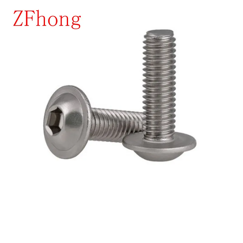New M3 M4 M5 M6 304 Stainless Steel Hex Socket Flange Button Washer Head Screw New M3 M4 M5 M6 304 Stainless Steel Hex Socket Flange Button Washer Head Screw